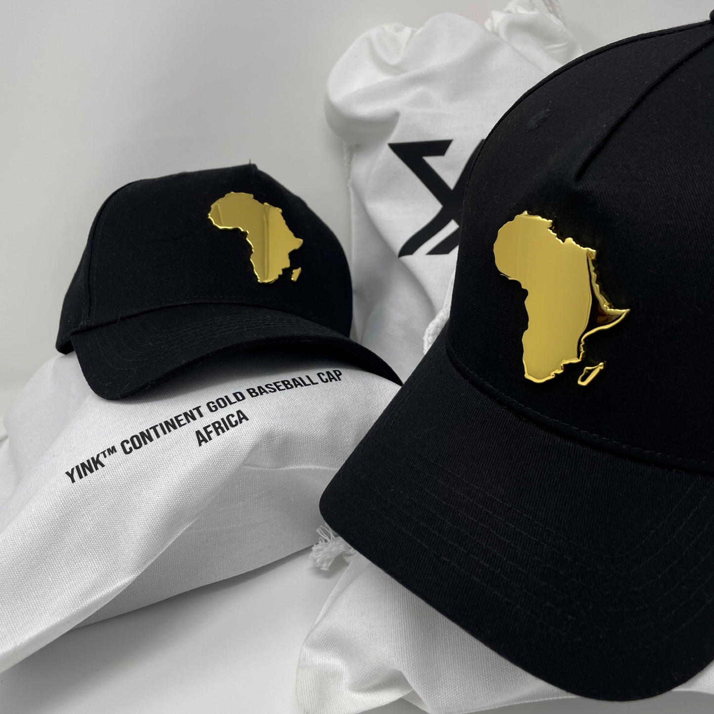 YINK CONTINENT GOLD BASEBALL HAT: Africa