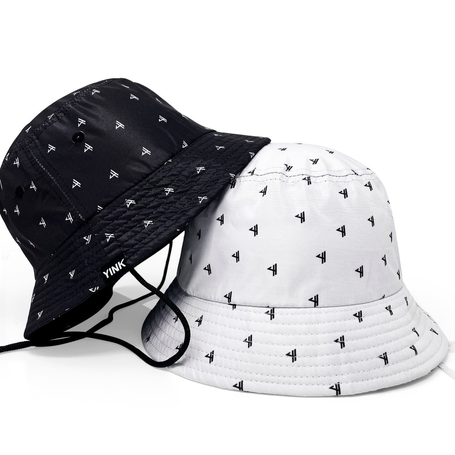 YINK NYLON BUCKET HATS: Logo Print