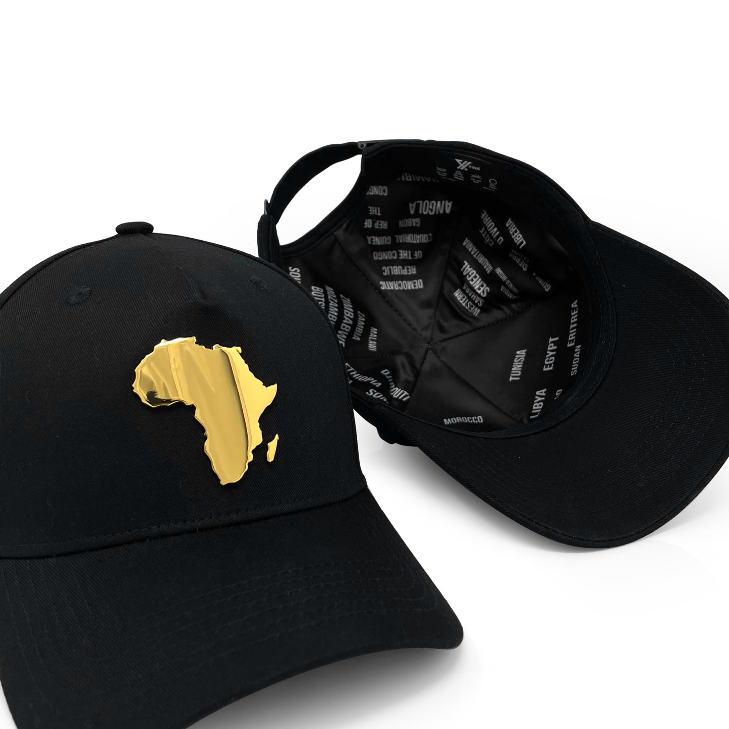 YINK CONTINENT GOLD BASEBALL HAT: Africa