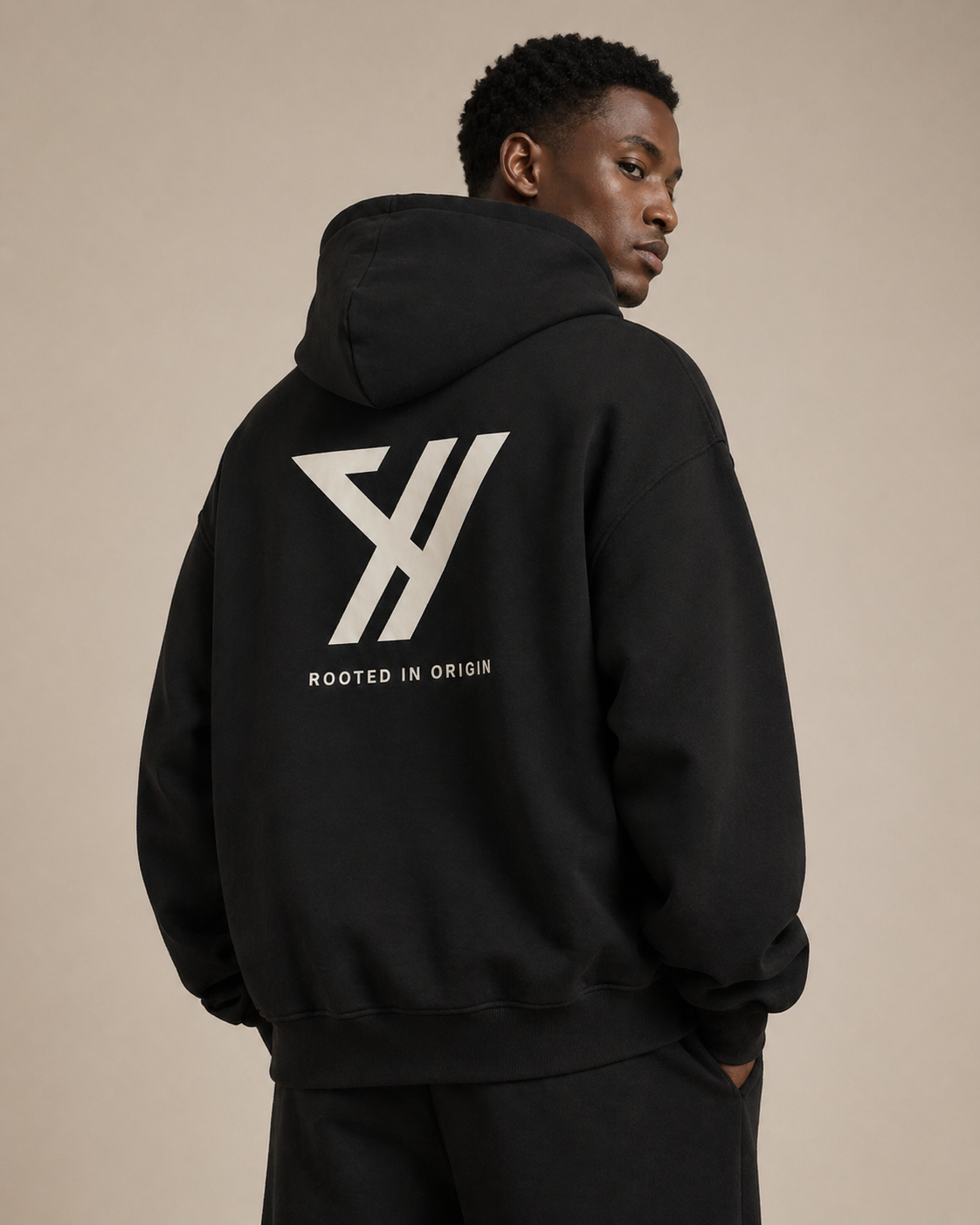 YINK™ ORIGINs COORDINATE luxury hoodie® BLACK
