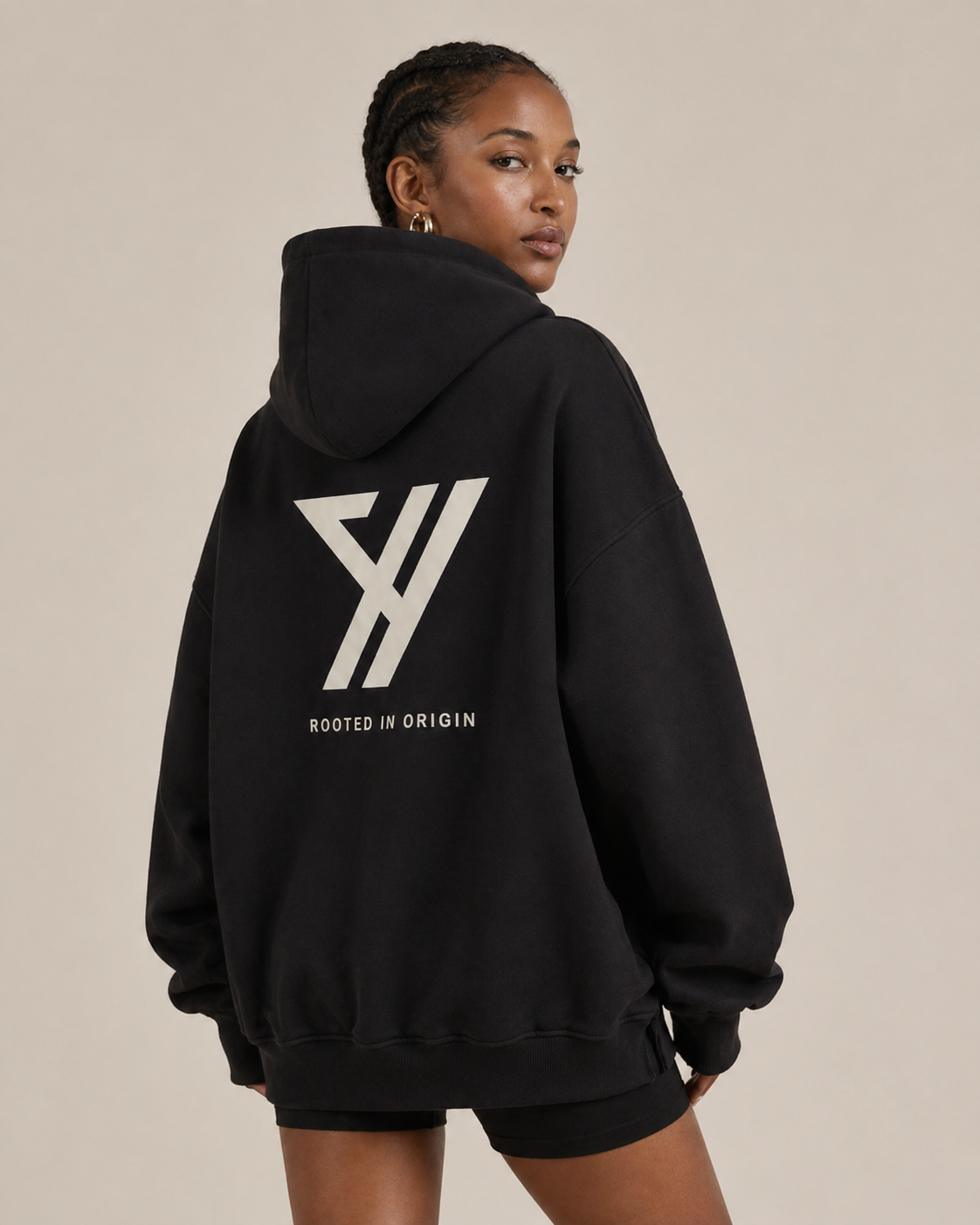YINK™ ORIGINs COORDINATE luxury hoodie® BLACK
